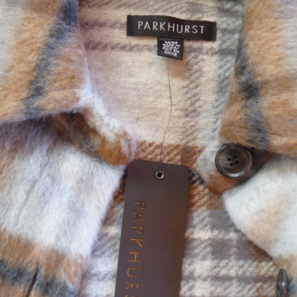 NWT Parkhurst Women's Shacket Style Long Plaid Vest - M - Picture 3 of 10